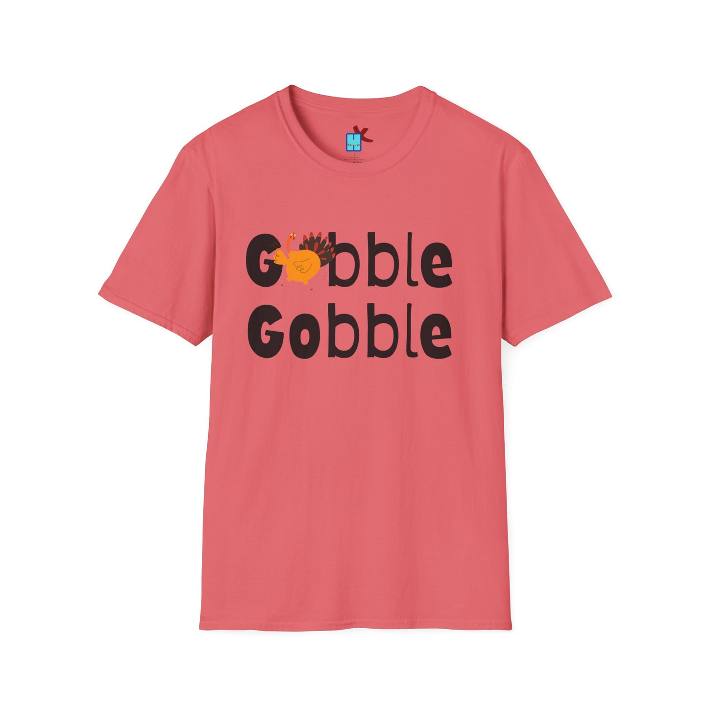 Gobble Unisex Softstyle T-Shirt Thanksgiving Tee Turkey Theme Apparel Shirt