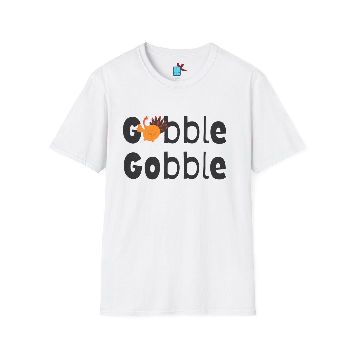 Gobble Unisex Softstyle T-Shirt Thanksgiving Tee Turkey Theme Apparel Shirt