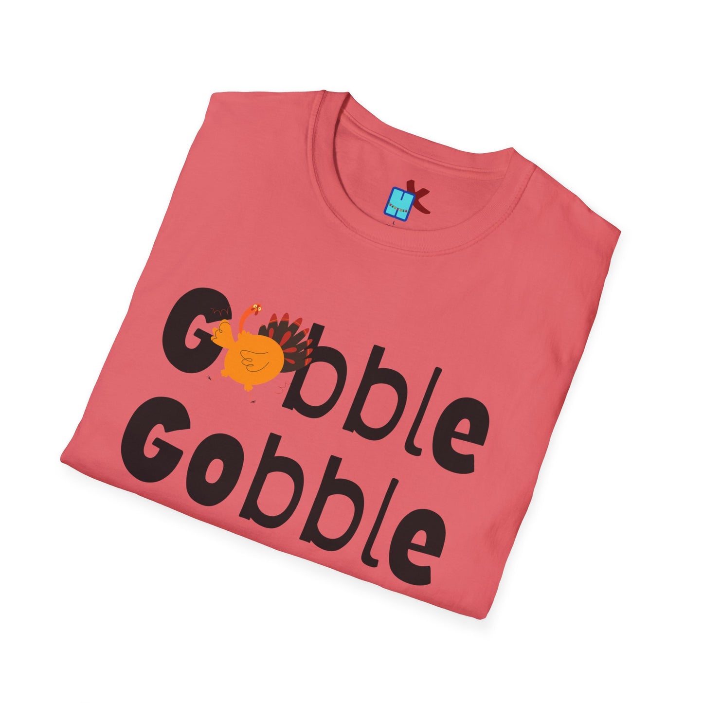 Gobble Unisex Softstyle T-Shirt Thanksgiving Tee Turkey Theme Apparel Shirt