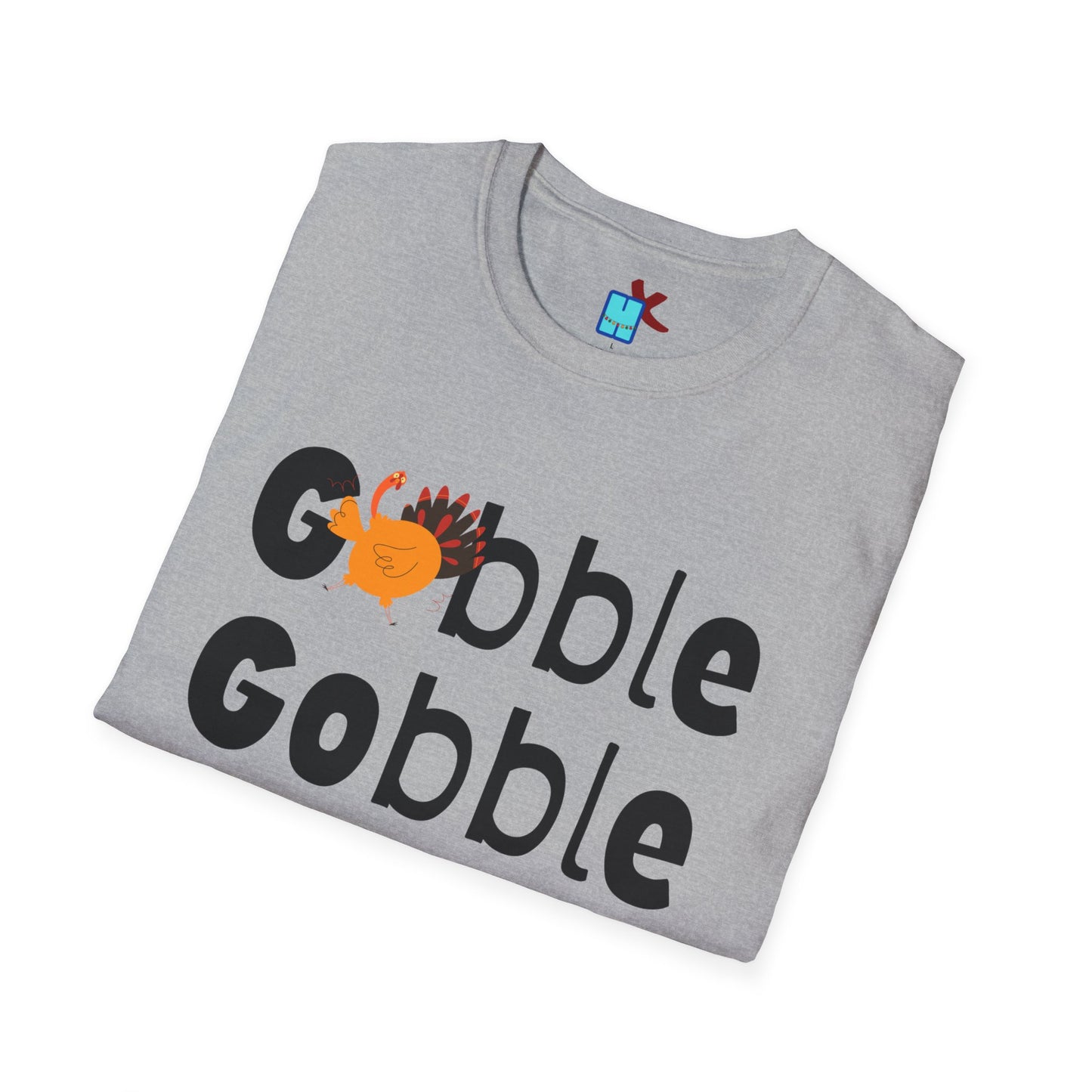 Gobble Unisex Softstyle T-Shirt Thanksgiving Tee Turkey Theme Apparel Shirt