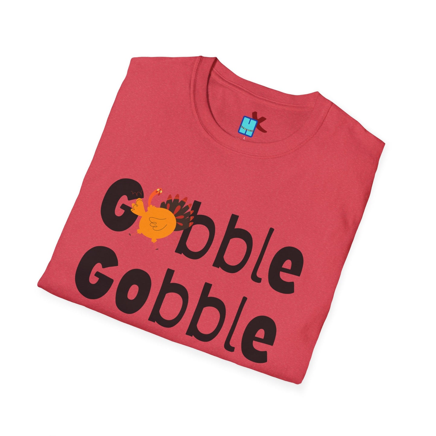 Gobble Unisex Softstyle T-Shirt Thanksgiving Tee Turkey Theme Apparel Shirt