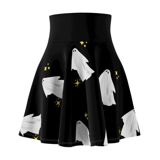 Ghost Skirt, Halloween Skater Skirt, Women's Halloween Costume, Demure Ghost Skirt, Halloween Party Outfit