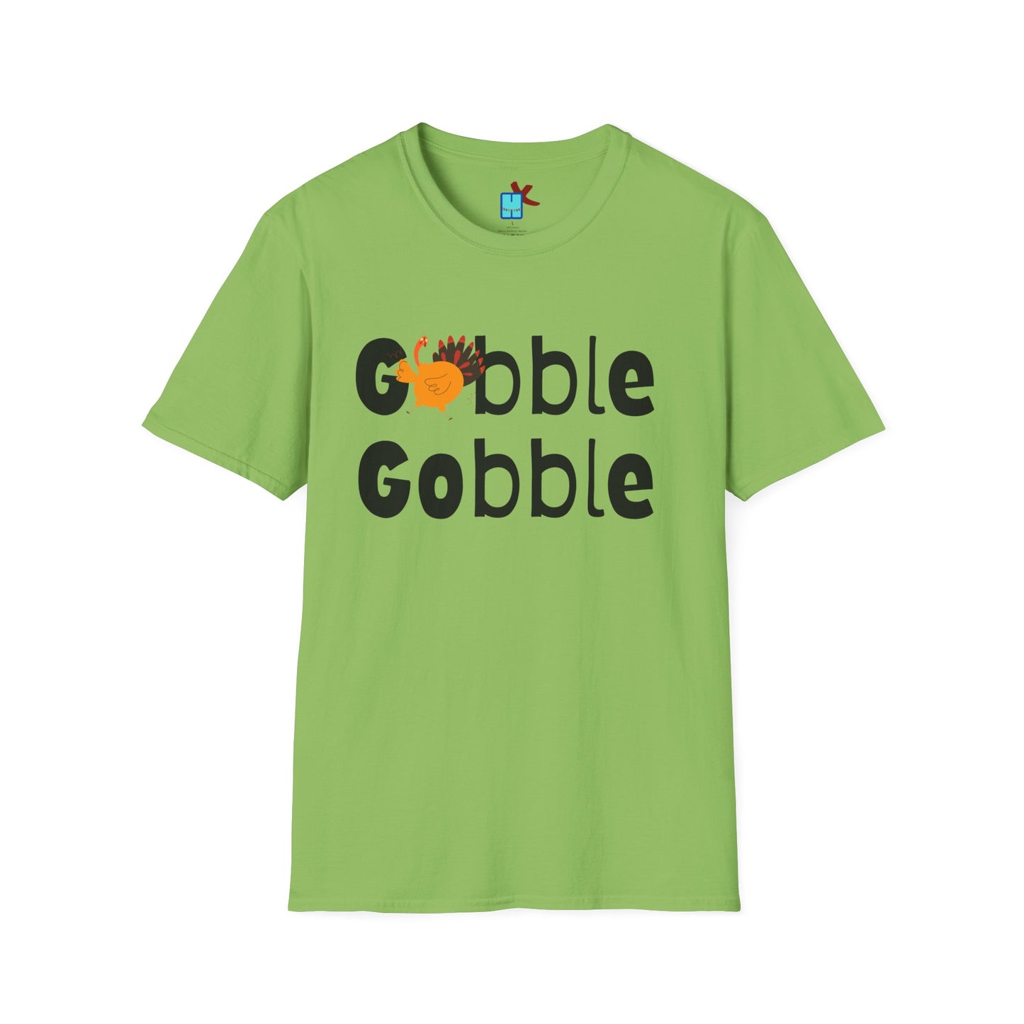 Gobble Unisex Softstyle T-Shirt Thanksgiving Tee Turkey Theme Apparel Shirt